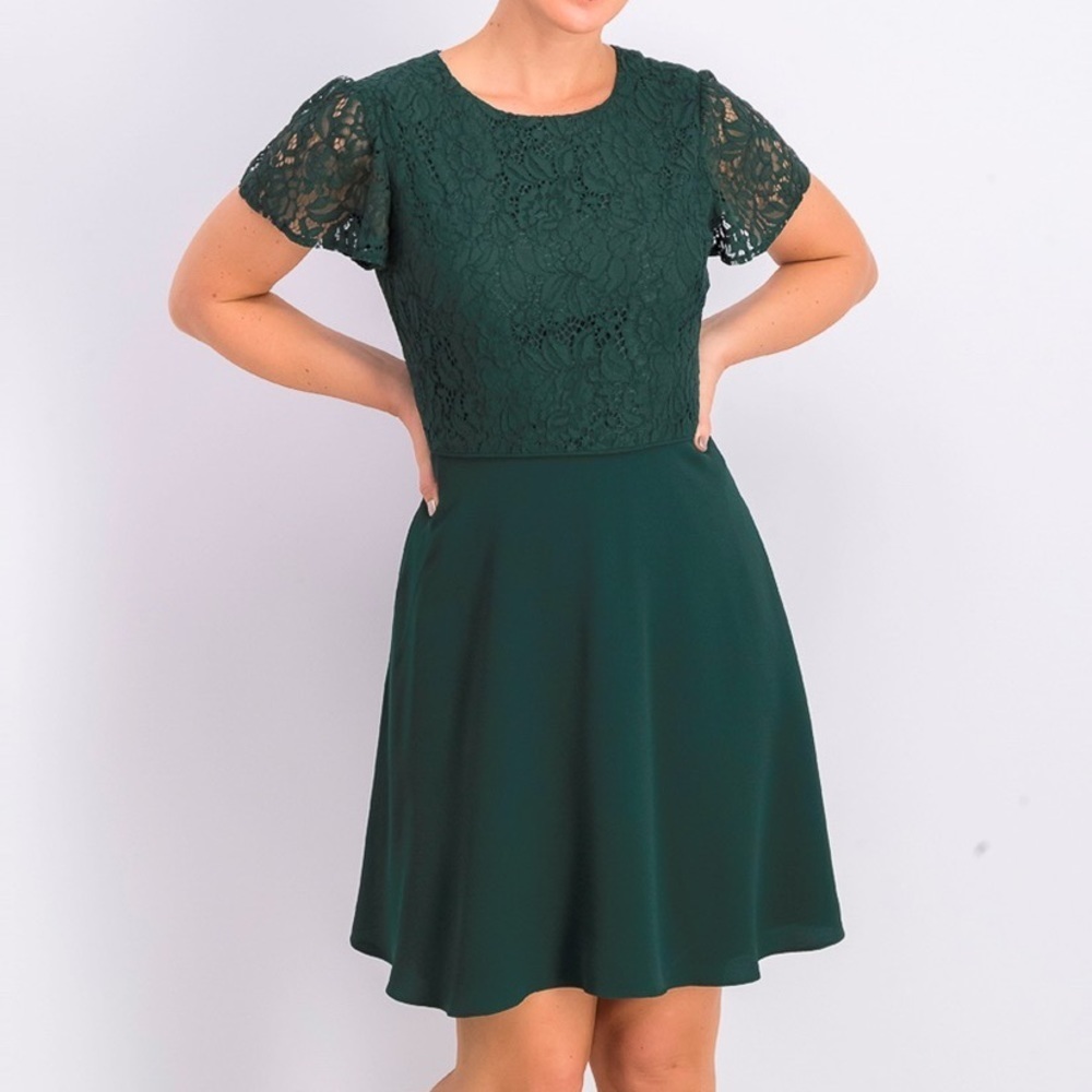 Gal Meets Glam Bria Lace Green Dress Size 6